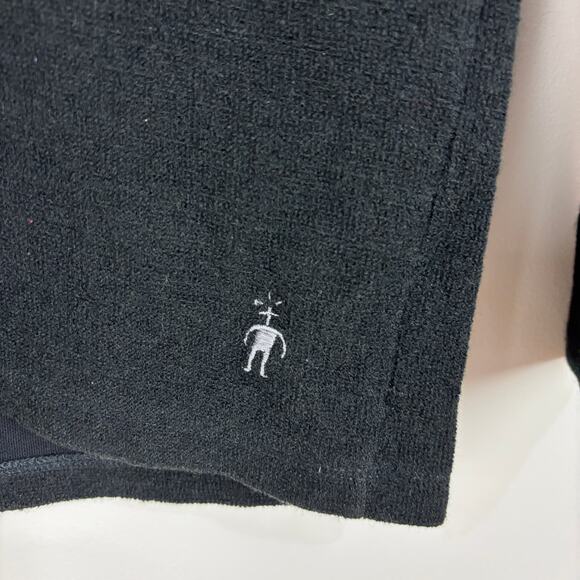 Smartwool Men's 1/4 Zip Black Pullover stand up collar Medium Merino Wool Blend - Picture 4 of 7